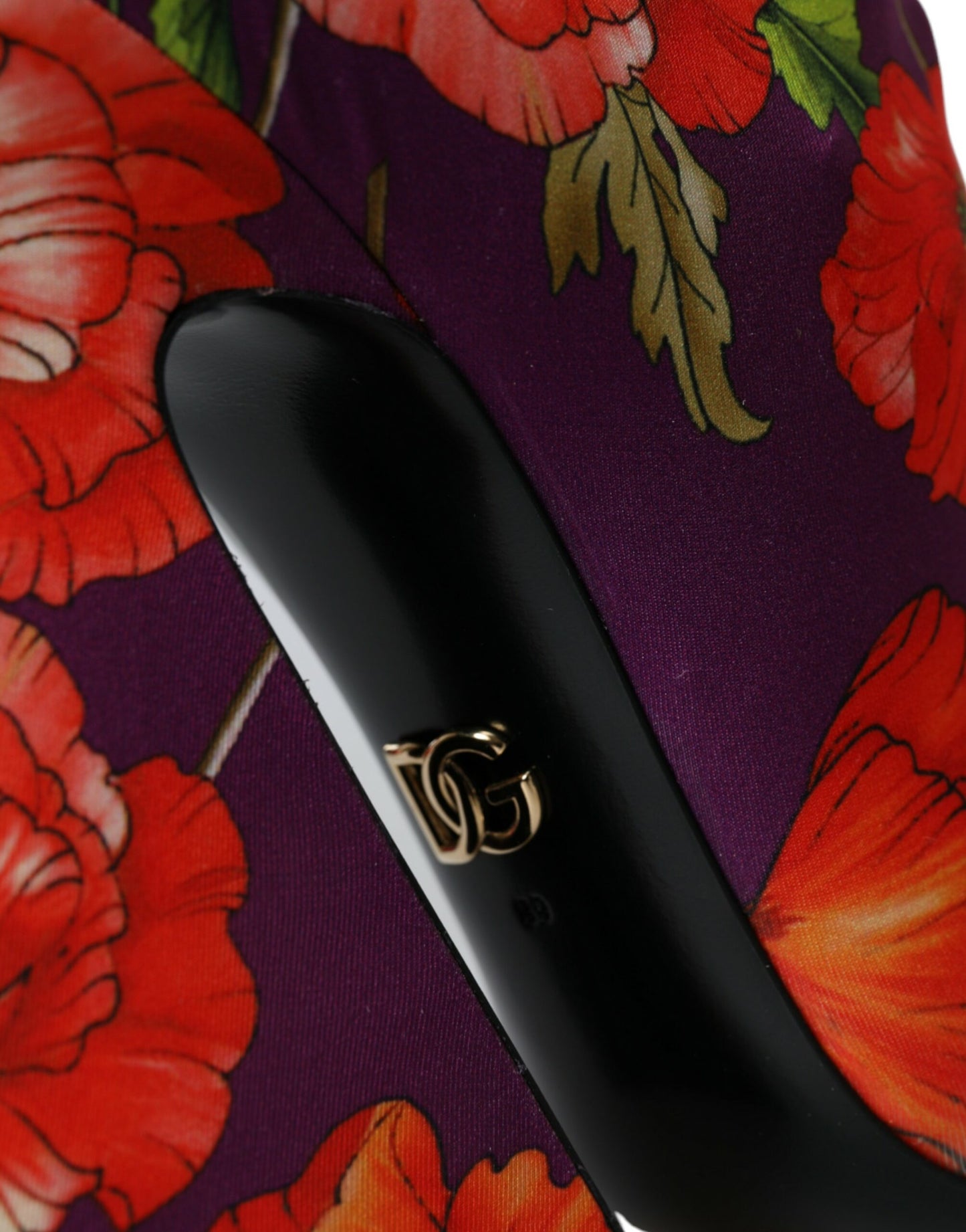 Dolce &amp; Gabbana Lila Blumen Jersey Stretch Stiefel Schuhe