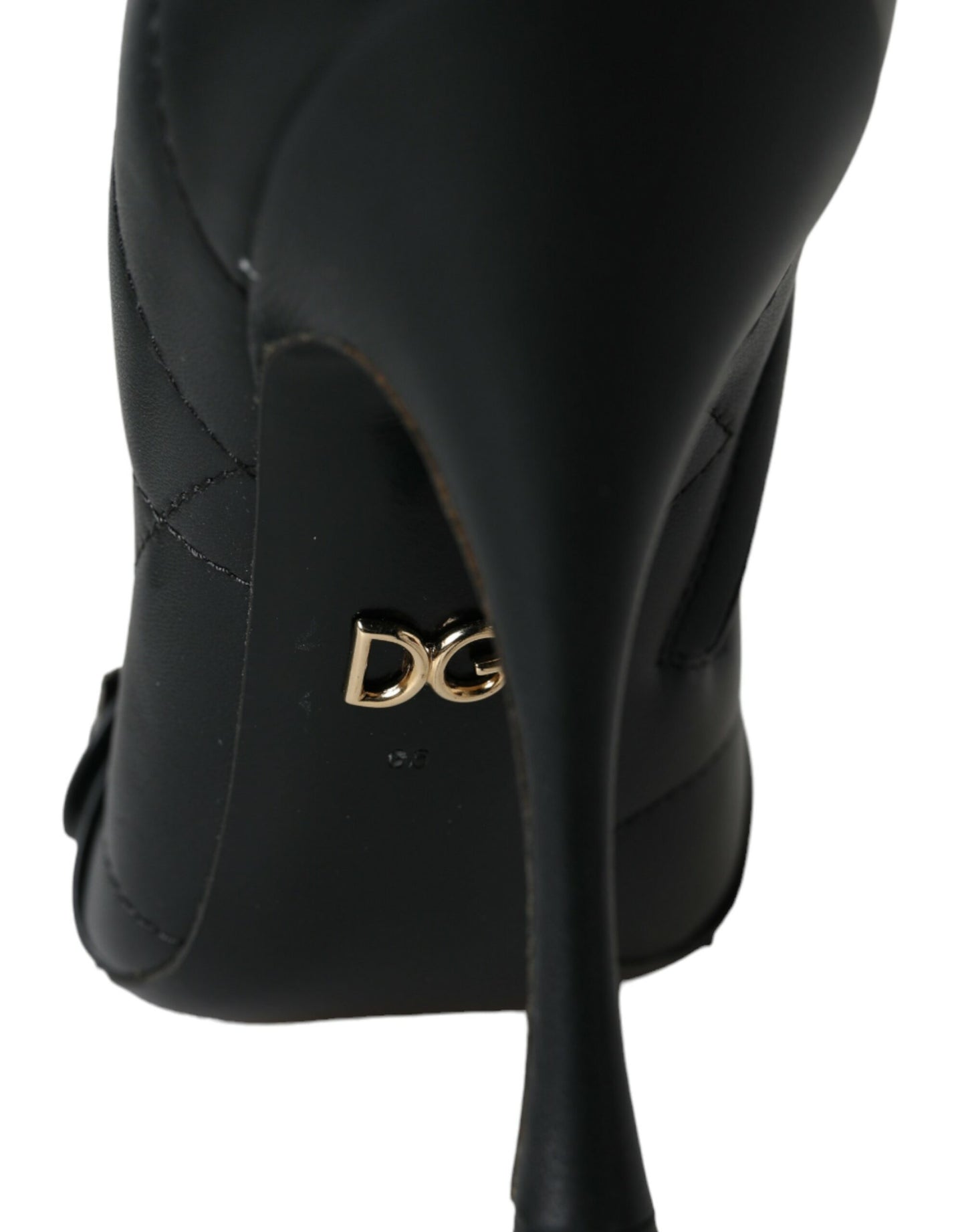 Dolce &amp; Gabbana – Devotion – Gesteppte Stiefel mit Schnalle in Schwarz