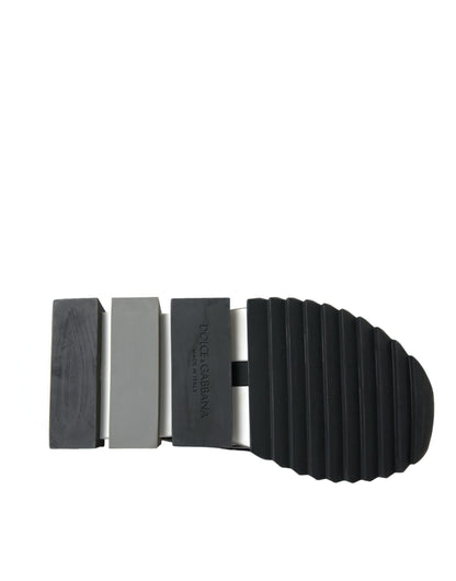 Dolce &amp; Gabbana Schwarz Weiß Slip On Sorrento Sneakers Schuhe