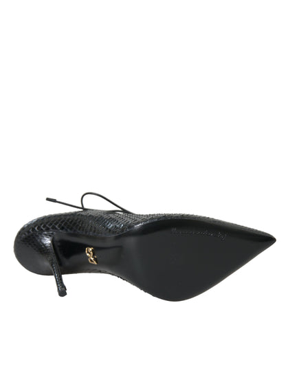 Dolce &amp; Gabbana – Mary-Jane-Pumps aus schwarzem Pythonleder