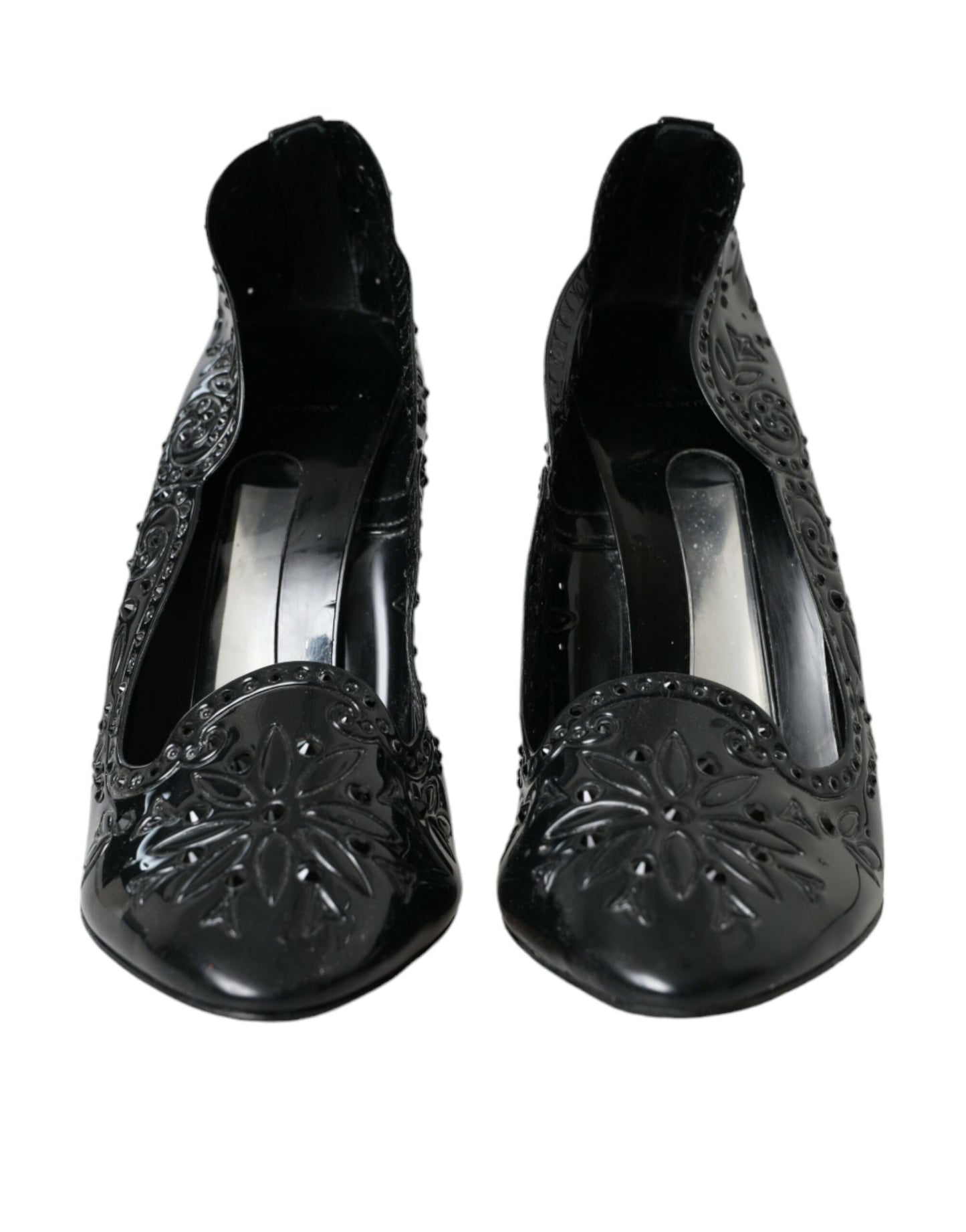 Dolce &amp; Gabbana Schwarze Kristall CINDERELLA Heels Pumps Schuhe
