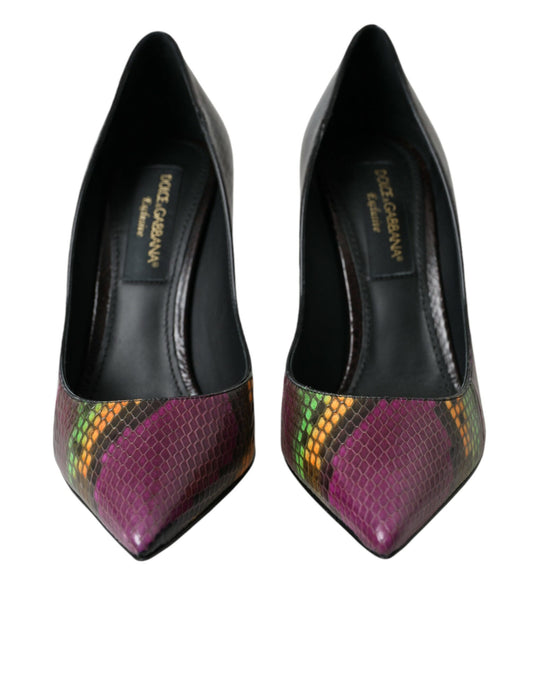 Dolce &amp; Gabbana Multicolor Exotic Leather Heels Pumps Schuhe