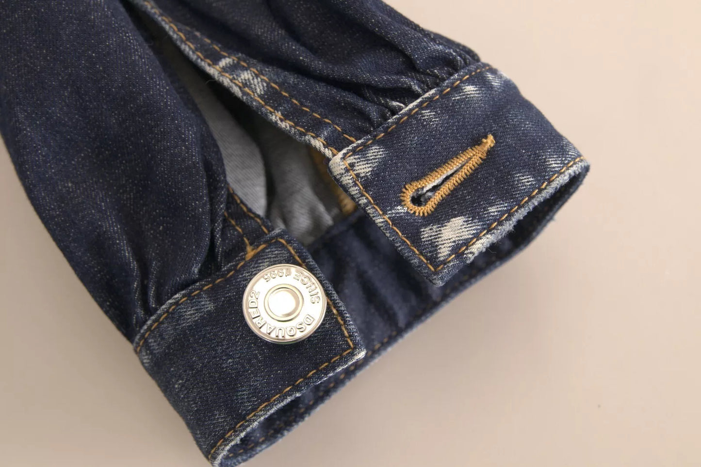 Dsquared² Blaue Cargo-Baggy-Jeans aus Baumwolle mit hoher Taille