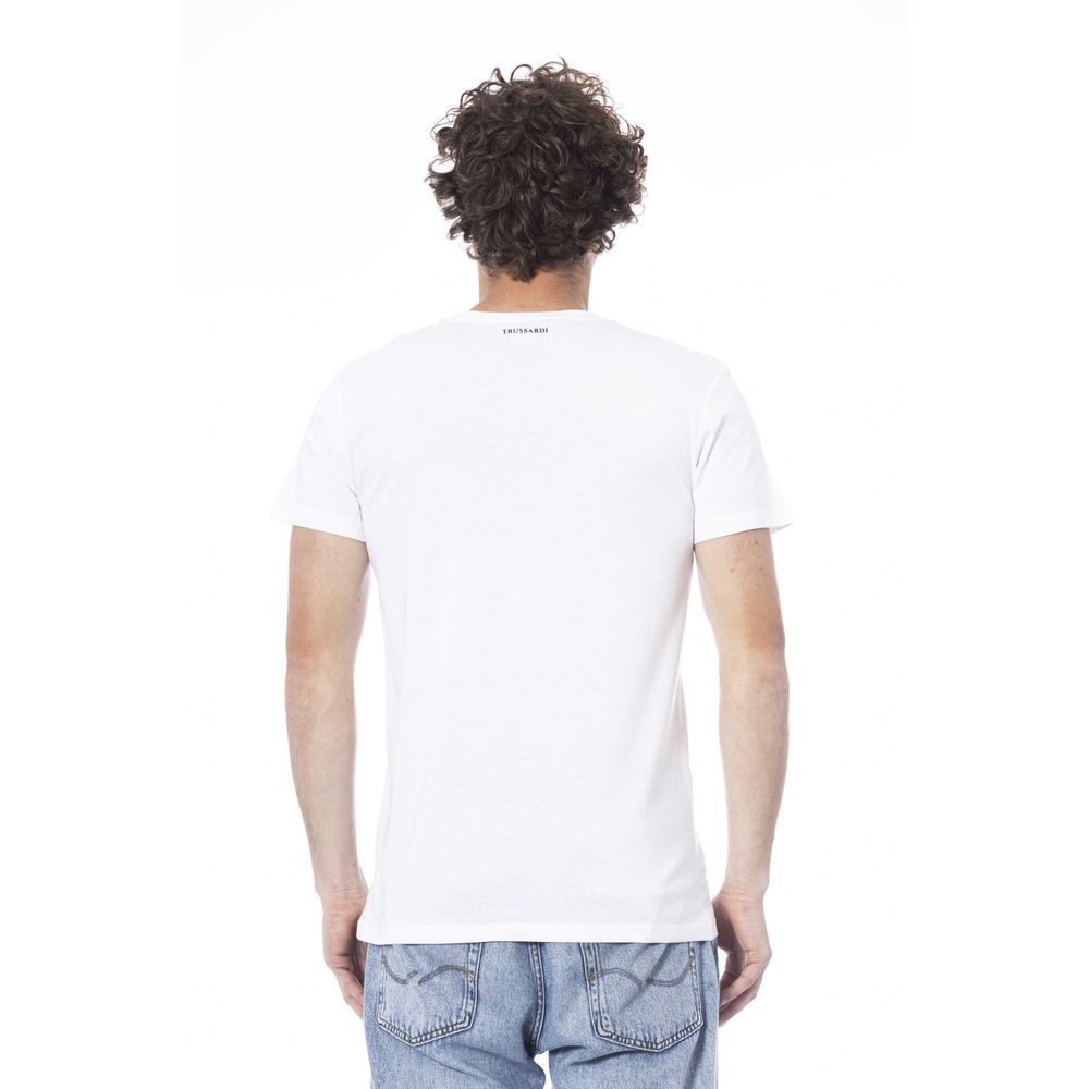 Trussardi Beachwear – Weißes Baumwoll-T-Shirt