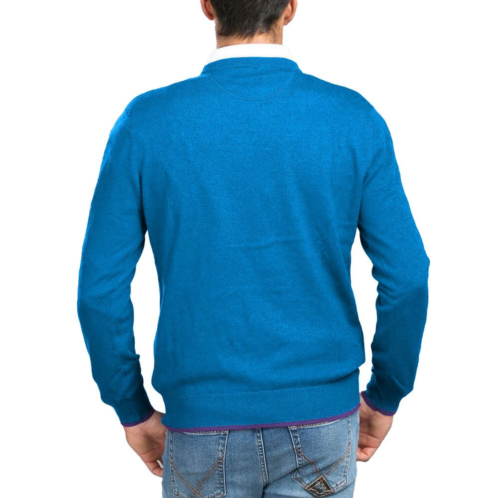 La Martina Blauer Baumwollpullover für Herren