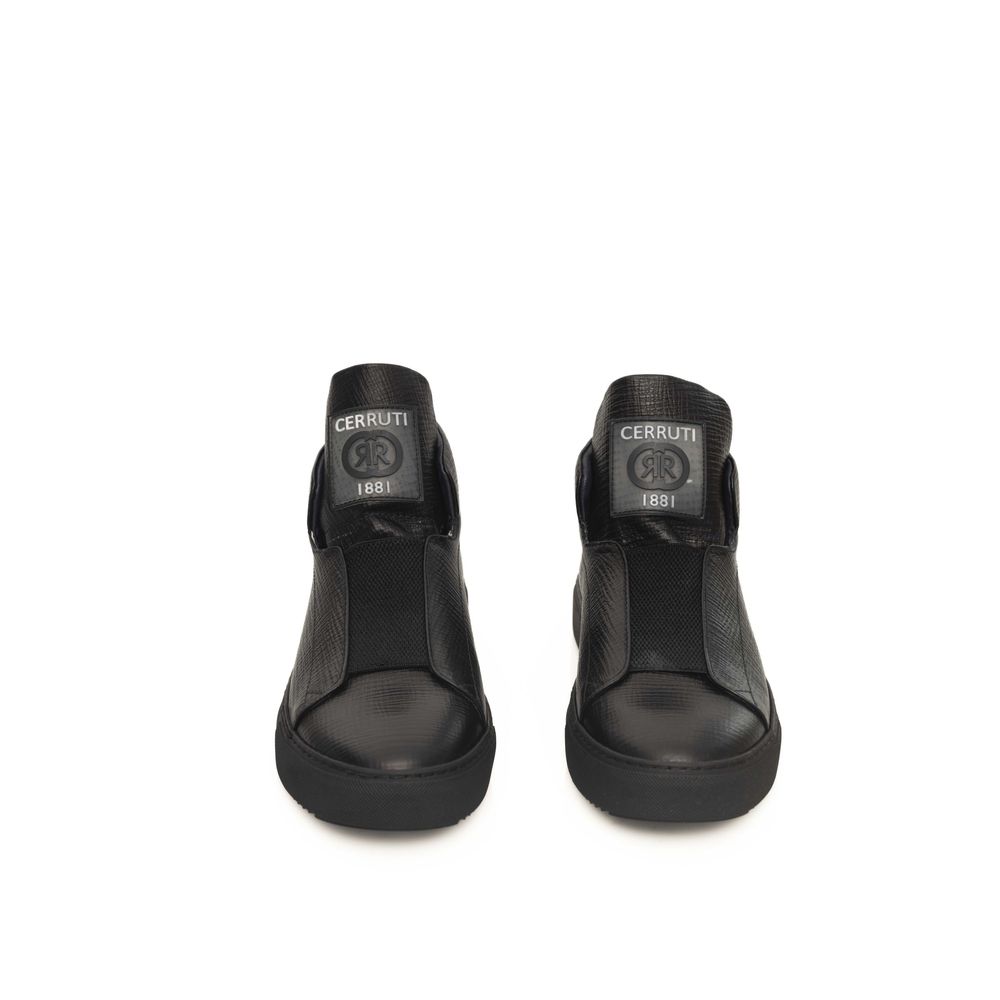 Cerruti 1881 Herren-Sneaker aus schwarzem Kalbsleder