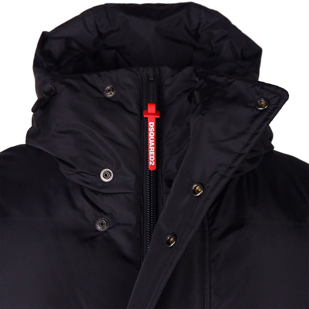 Dsquared² Schwarze Nylon-Daunenjacke für Herren