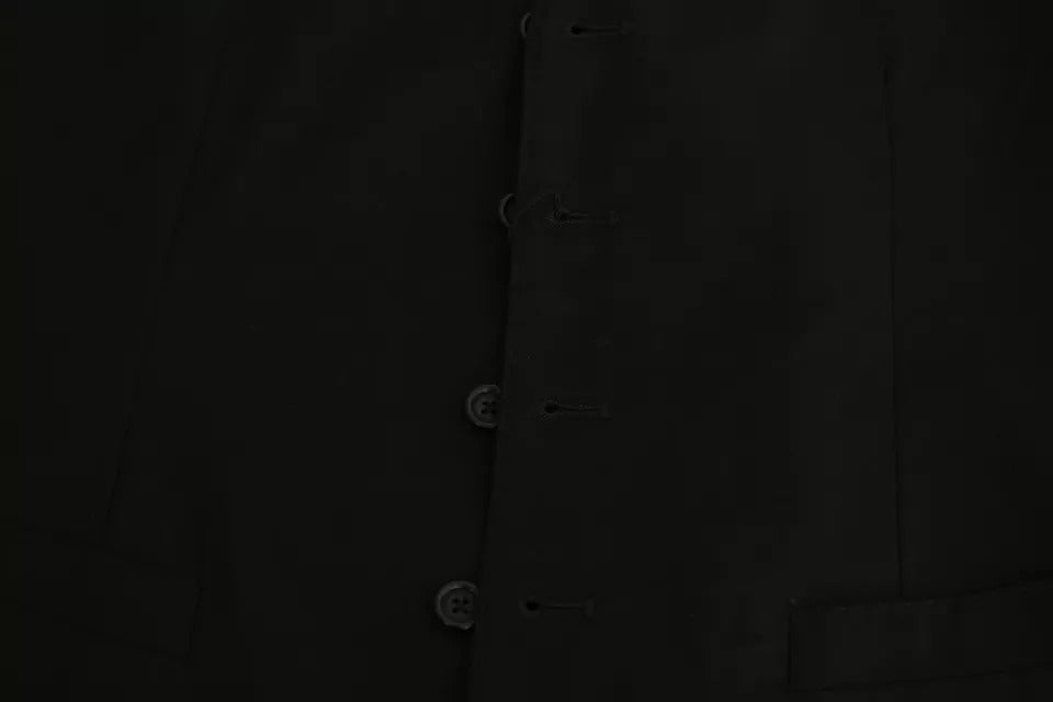 Dolce &amp; Gabbana – Schwarze Weste aus Wollstretch für formelle Anlässe