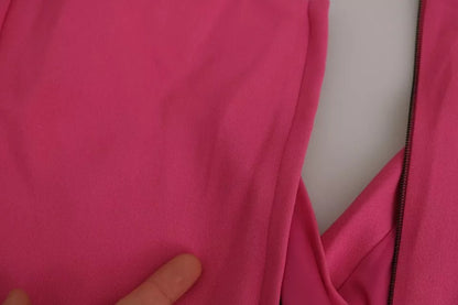 Dolce &amp; Gabbana – Tief ausgeschnittenes, figurbetontes Minikleid aus Viskose in Rosa
