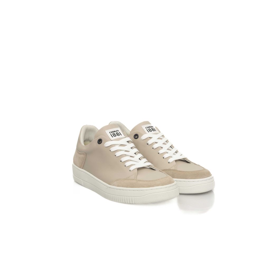 Cerruti 1881 Beige Cowhide Women Sneaker