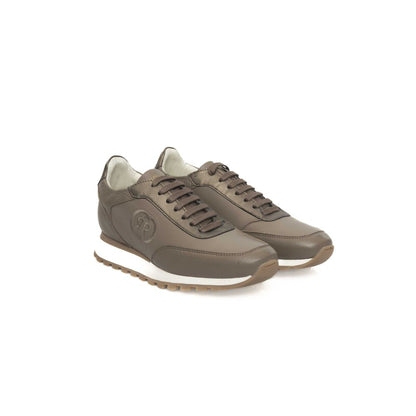 Cerruti 1881 Beige Cowhide Women Sneaker