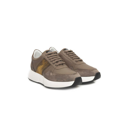 Cerruti 1881 Beige Cowhide Women Sneaker
