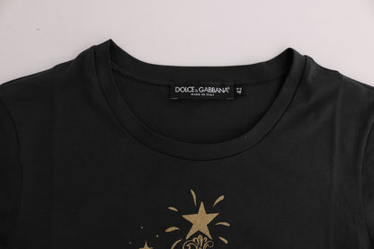 Dolce &amp; Gabbana – T-Shirt aus grauer Baumwolle mit Motiv 2017