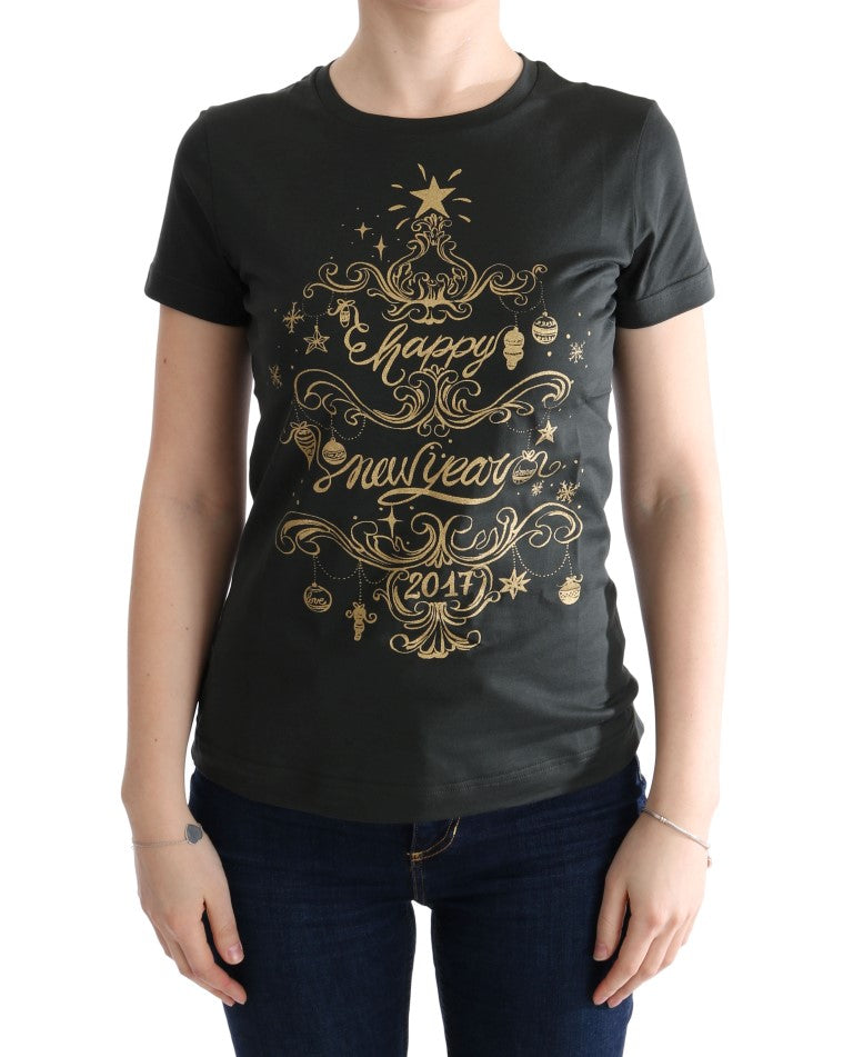 Dolce &amp; Gabbana Grünes Baumwoll-T-Shirt mit Motiv 2017