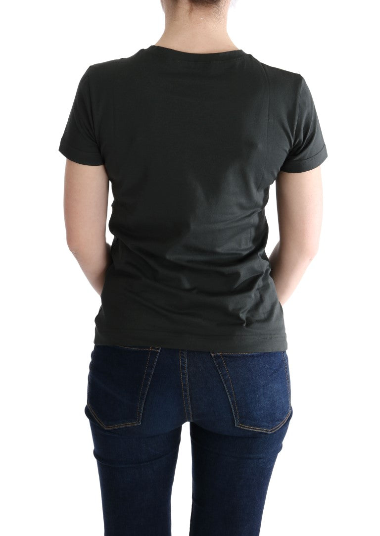 Dolce &amp; Gabbana Grünes Baumwoll-T-Shirt mit Motiv 2017