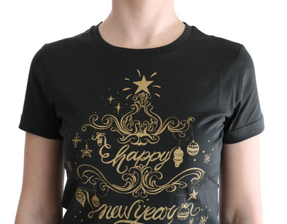 Dolce &amp; Gabbana Grünes Baumwoll-T-Shirt mit Motiv 2017