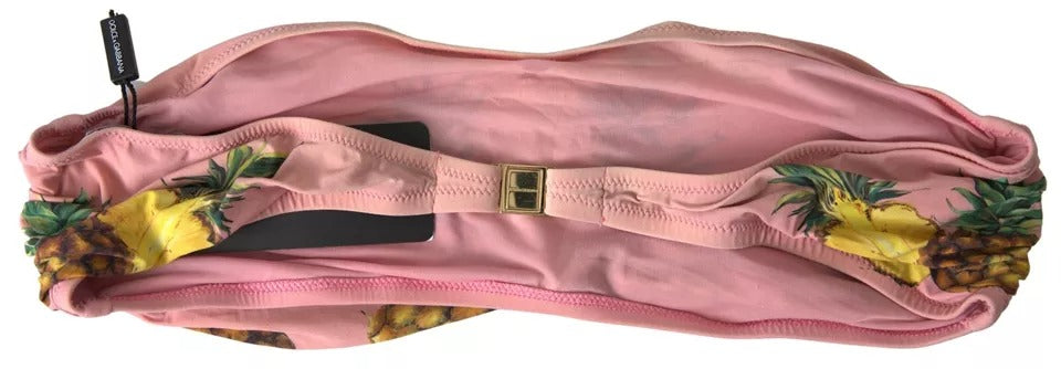 ملابس سباحة دولتشي آند غابانا - بيكيني علوي مطبوع وردي