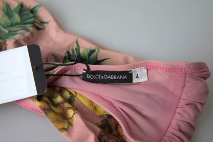 ملابس سباحة دولتشي آند غابانا - بيكيني علوي مطبوع وردي