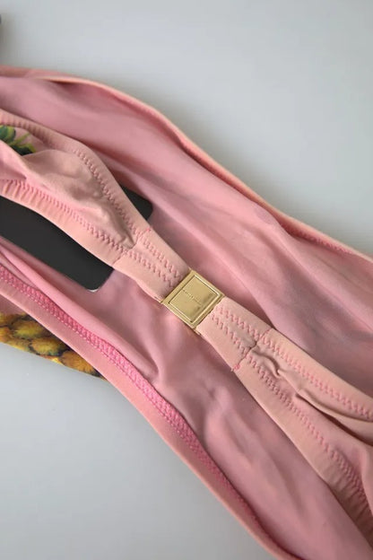 ملابس سباحة دولتشي آند غابانا - بيكيني علوي مطبوع وردي