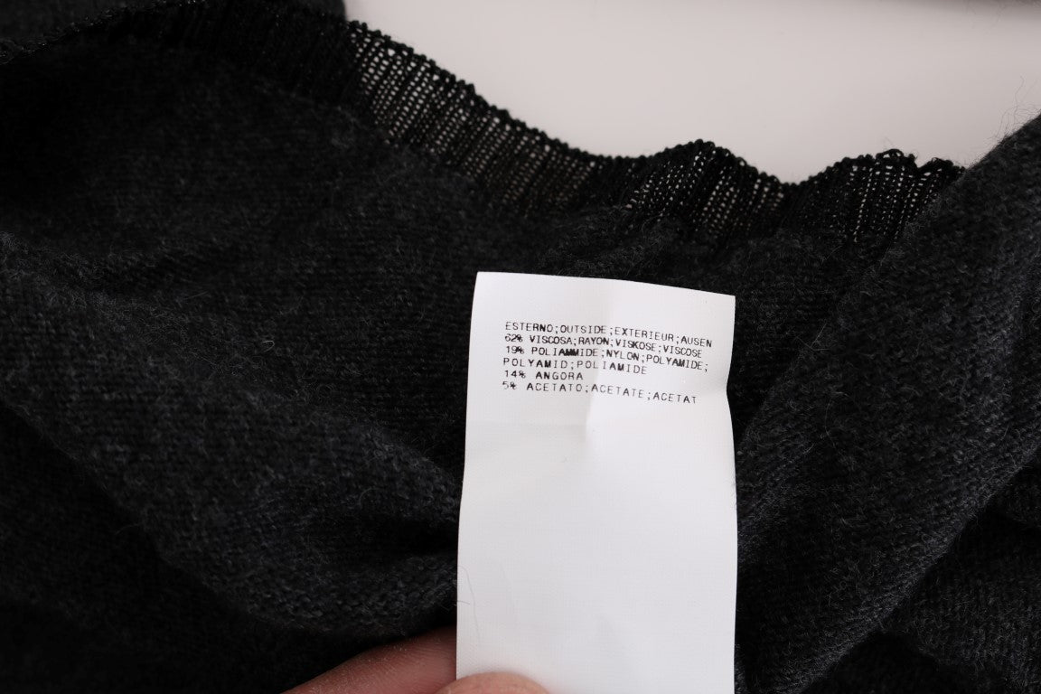 Costume National – Grauer Viskose-Strickpullover