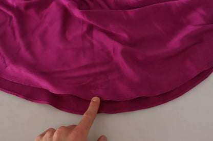 Dolce &amp; Gabbana – Etuikleid im Meerjungfrauen-Stil aus Stretch-Seide in Fuchsia