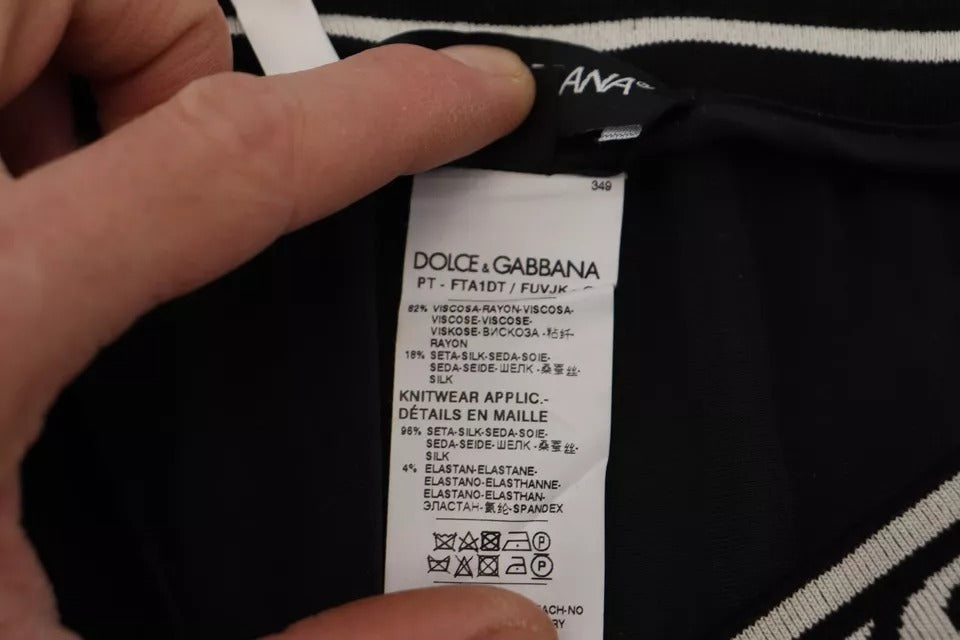 Dolce &amp; Gabbana Schwarze Jogger-Jogginghose aus Baumwolle
