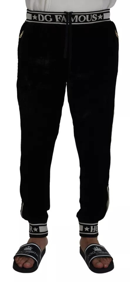 Dolce &amp; Gabbana Schwarze Jogger-Jogginghose aus Baumwolle