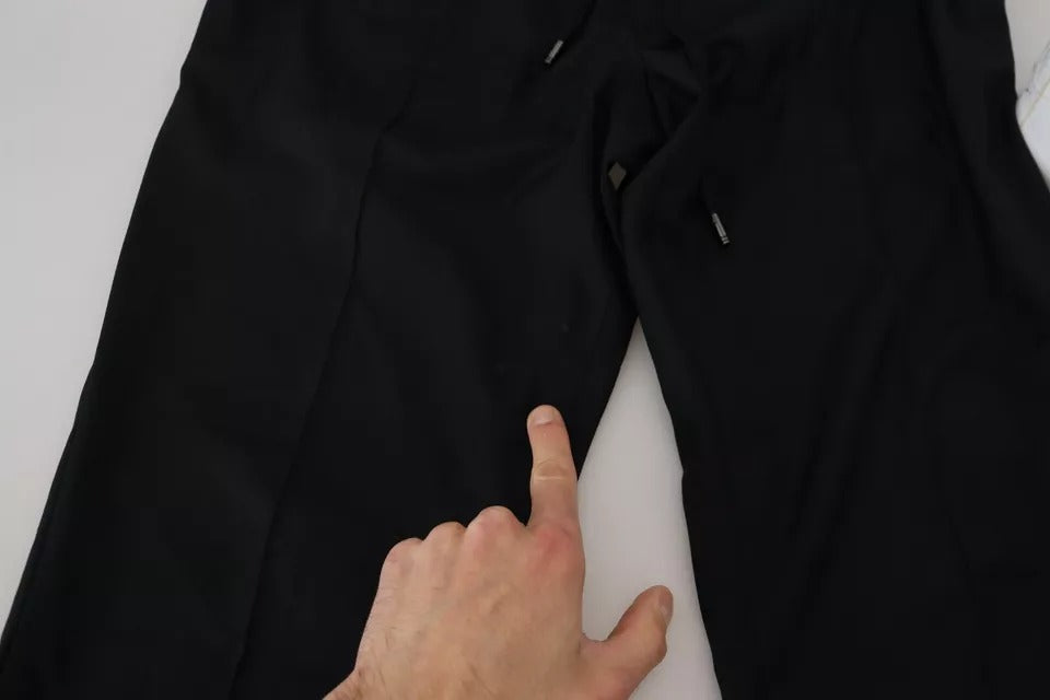 Dolce &amp; Gabbana Schwarze Jogger-Jogginghose aus Wolle