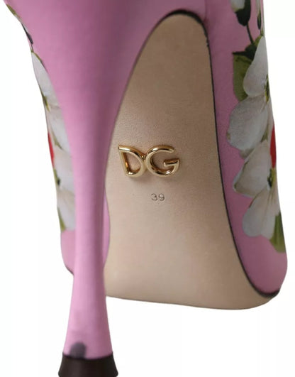 Dolce &amp; Gabbana Mehrfarbige Jersey-Stretch-Stiefel mit offenen Zehen und Absätzen