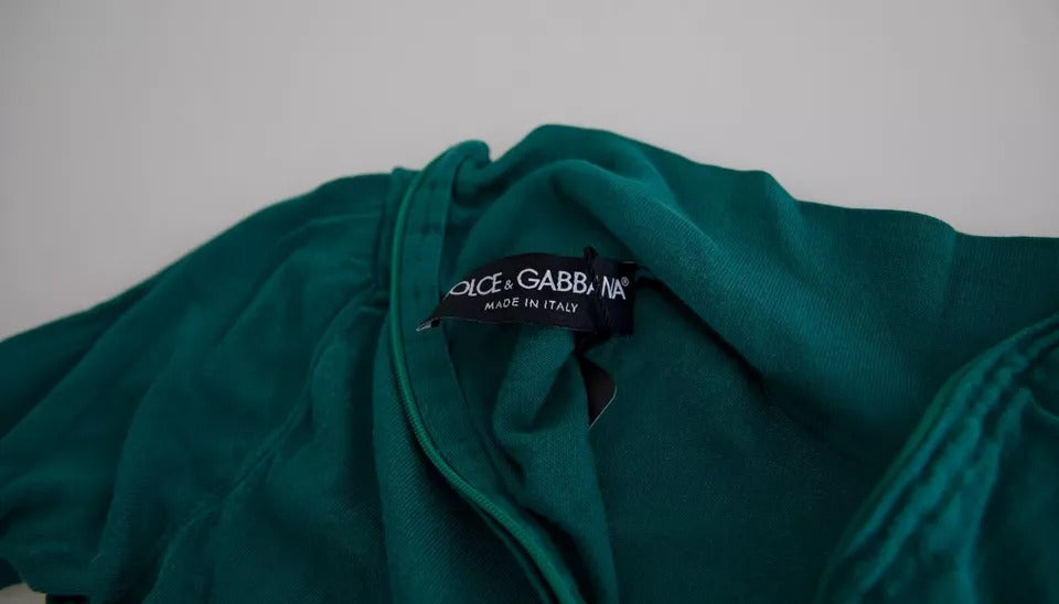 Dolce &amp; Gabbana – Dunkelgrüner Rollkragenpullover mit kurzem Schnitt