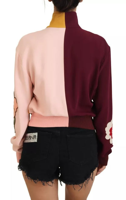 سترة دولتشي آند غابانا متعددة الألوان من الفيسكوز بسحاب كامل