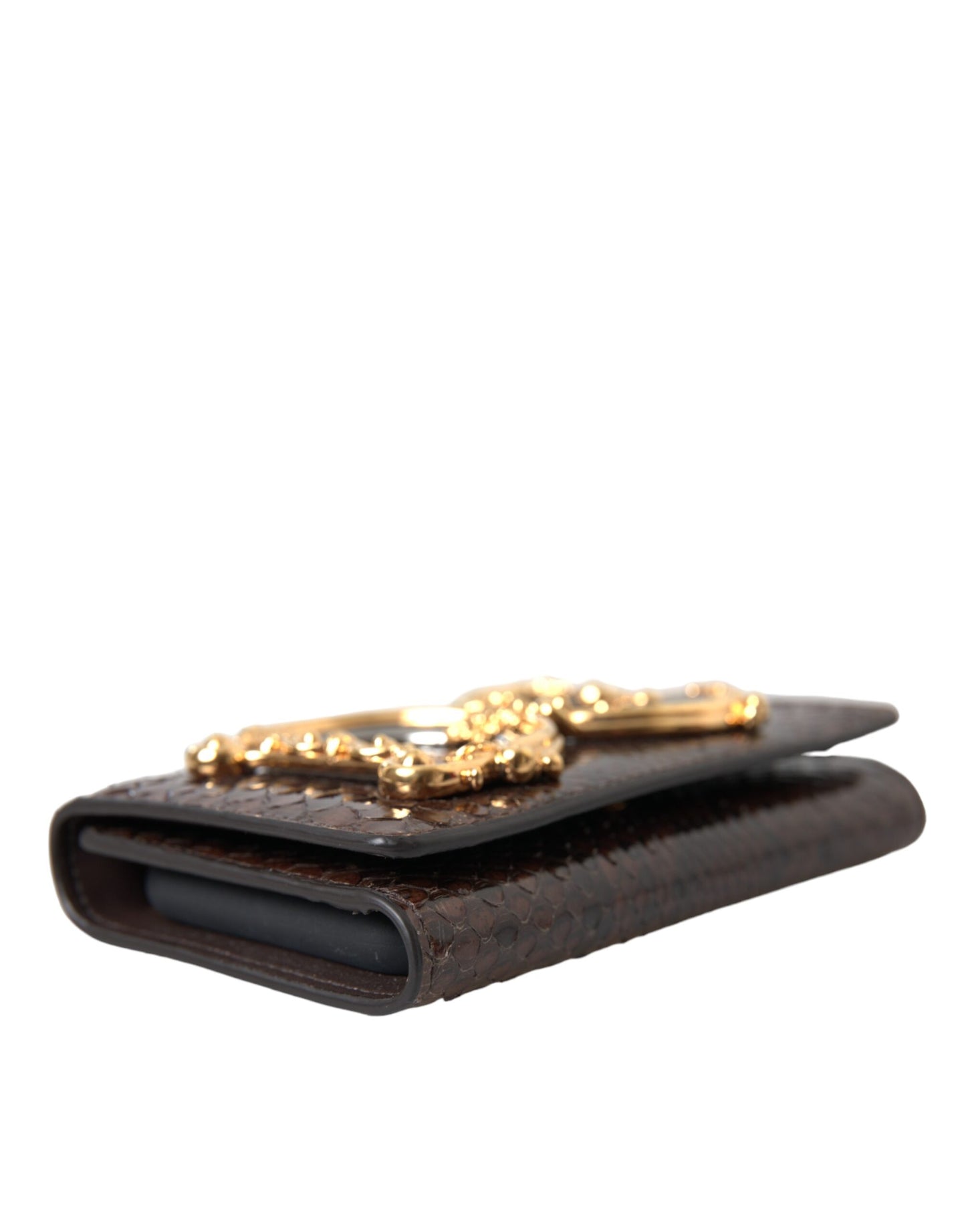 Dolce &amp; Gabbana – DG Girls – Umhängetasche aus braunem Pythonleder