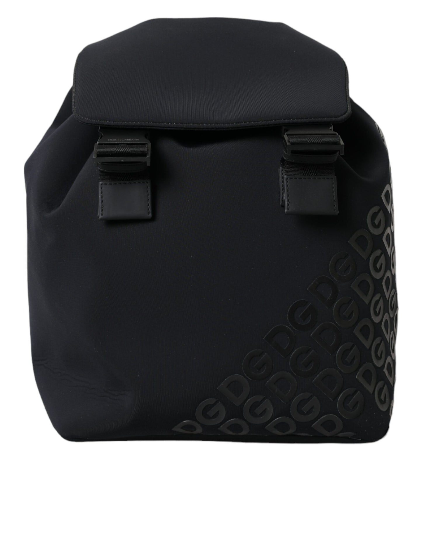 Dolce &amp; Gabbana – Schulrucksack aus Neopren und Nylon mit DG-Logo, Schwarz