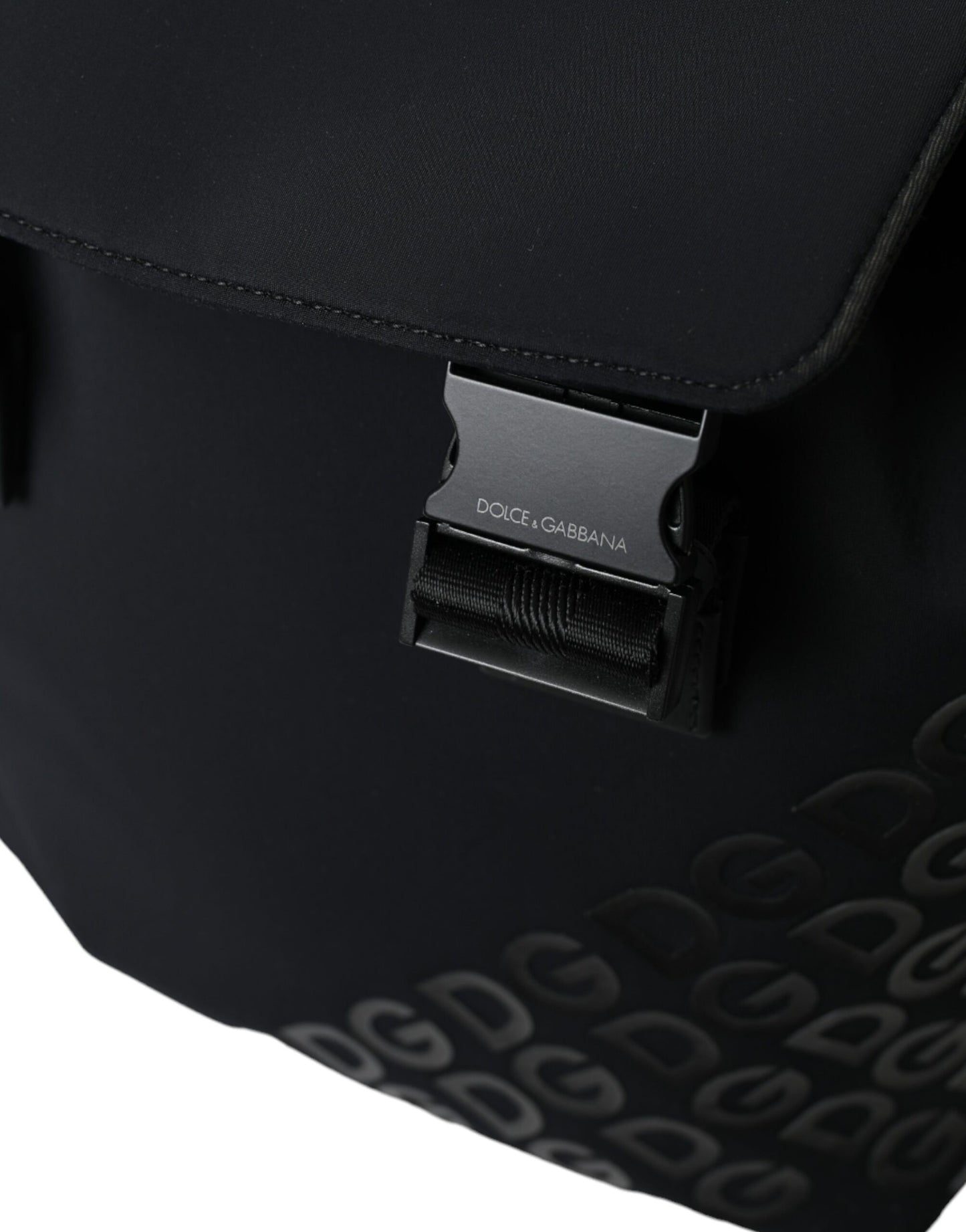 Dolce &amp; Gabbana – Schulrucksack aus Neopren und Nylon mit DG-Logo, Schwarz