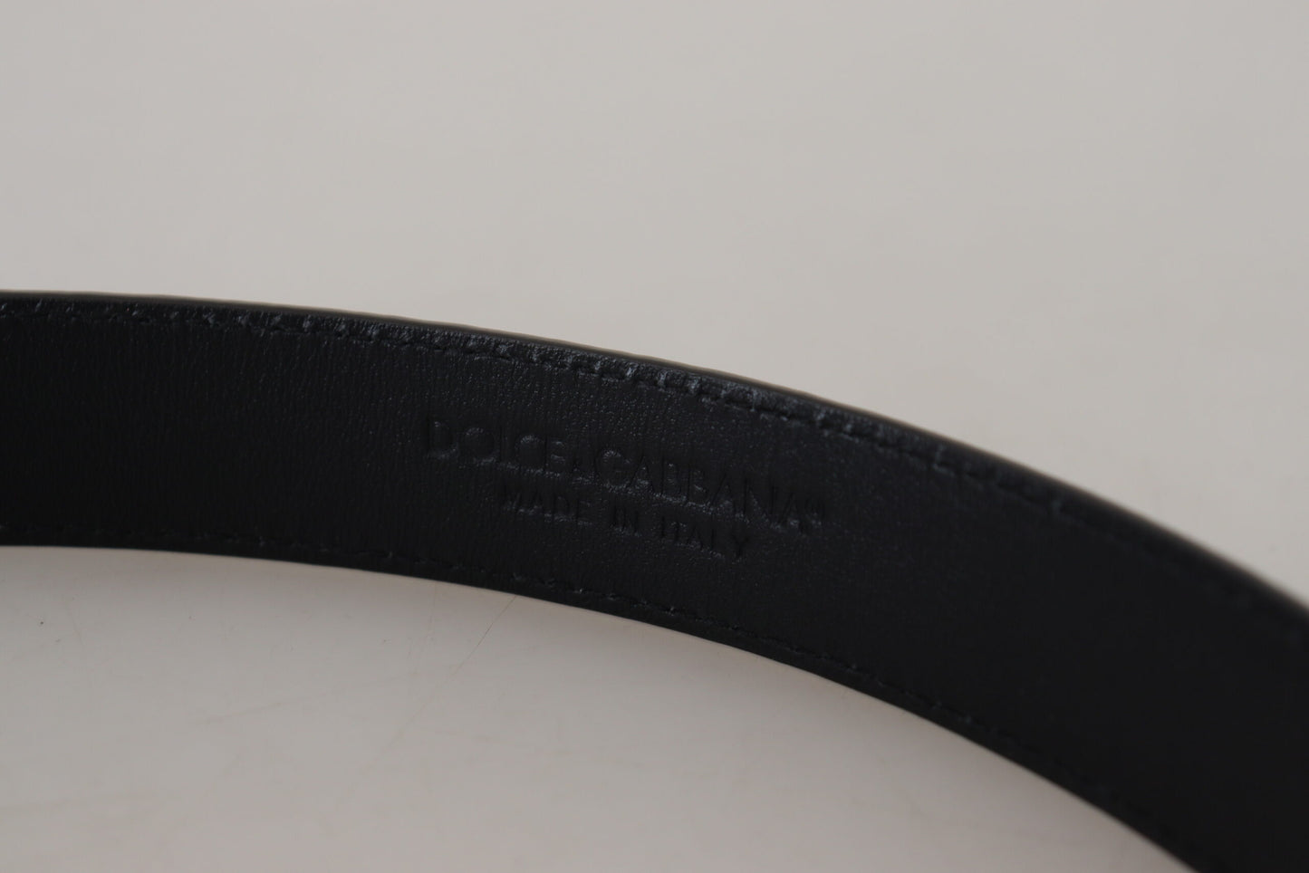 Dolce &amp; Gabbana – Schwarzer Gürtel aus exotischem Leder mit goldener Metallschnalle