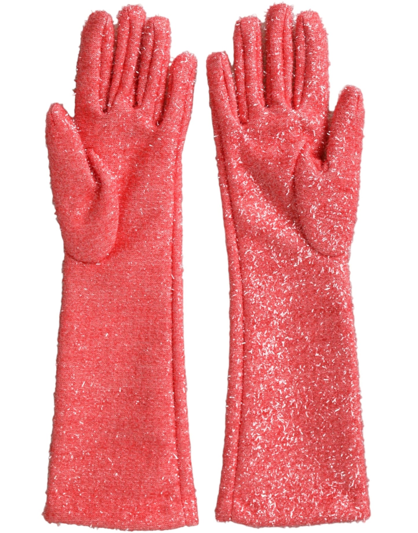 Dolce &amp; Gabbana – Rosa Lurex Fantasia – Mittellange Handschuhe
