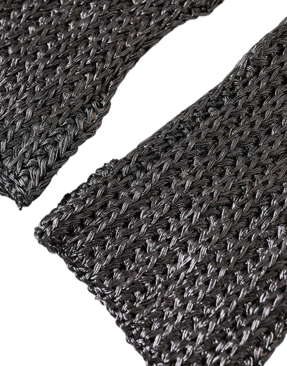 Dolce &amp; Gabbana – Fingerlose Handschuhe aus grauer Viskose