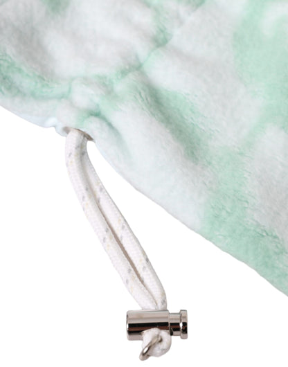 Dolce &amp; Gabbana – Weiße Fäustlinge aus Nylonfleece in Handgelenkslänge