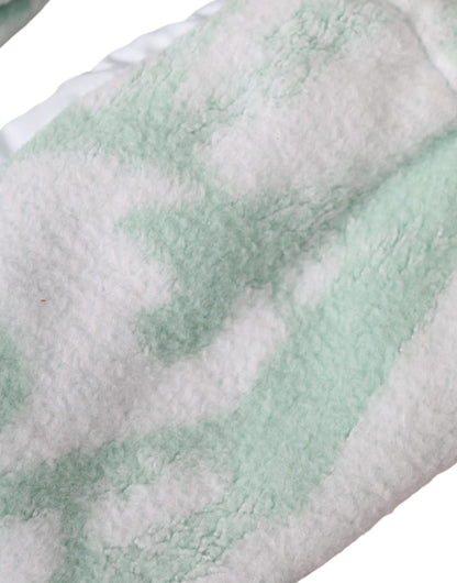 Dolce &amp; Gabbana – Weiße Fäustlinge aus Nylonfleece in Handgelenkslänge