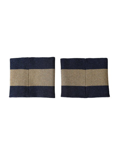 Dolce &amp; Gabbana Schwarz-Gold-Logo-Stern 84 Viskose-Armband