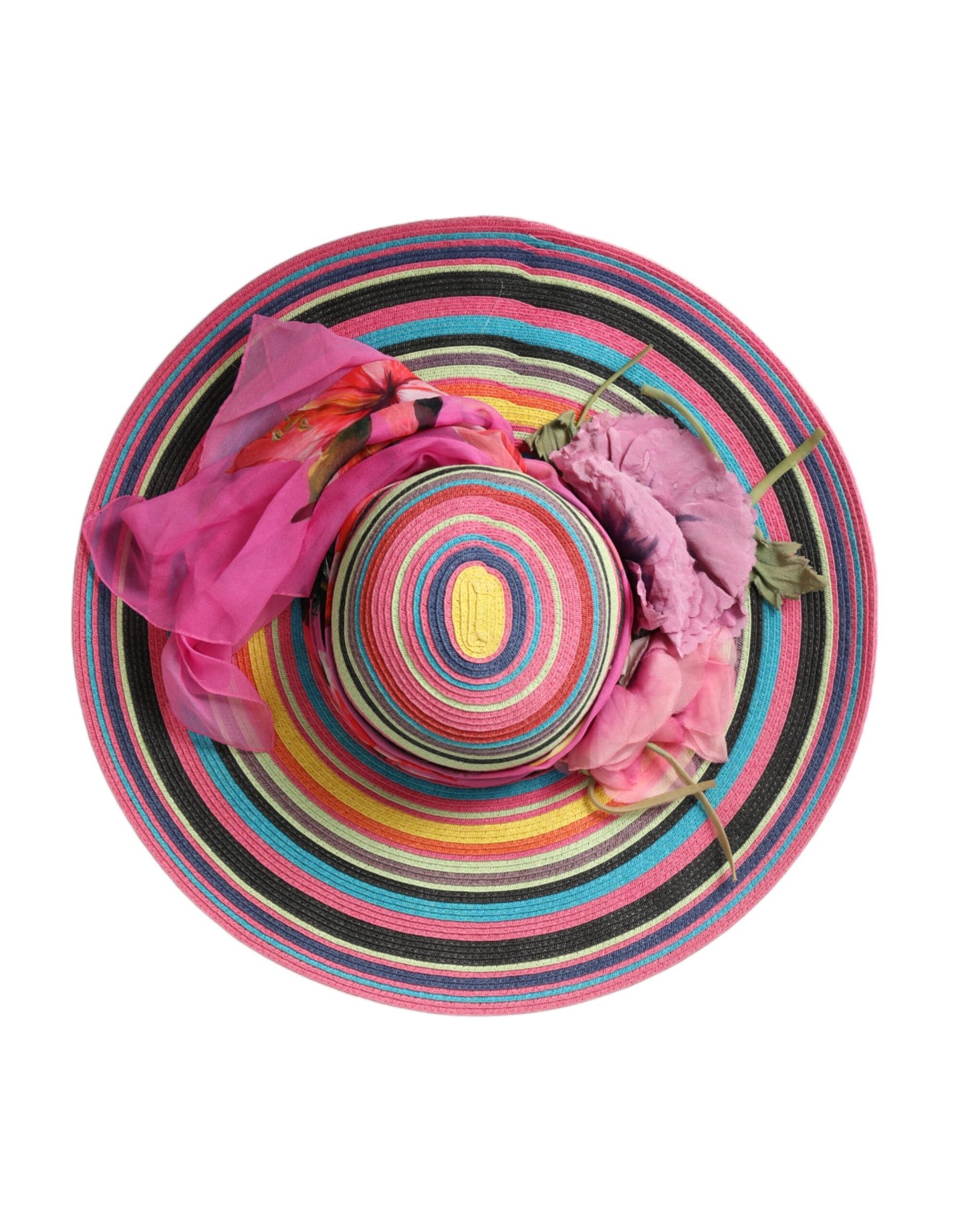 Dolce &amp; Gabbana – Mehrfarbiger Fantasy-Schlapphut mit breiter Krempe