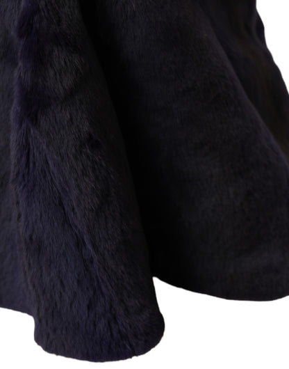 Dolce &amp; Gabbana – Schwarzer Hut mit Wieselfell-Wickel