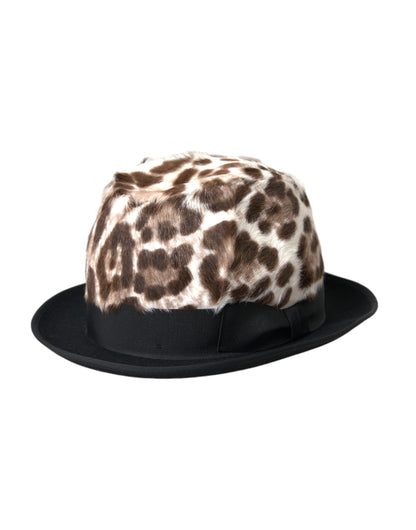 Dolce &amp; Gabbana Mehrfarbiger Leoparden-Fedora-Hut für Damen