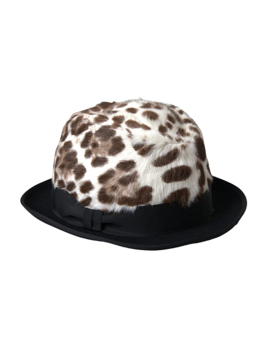 Dolce &amp; Gabbana Mehrfarbiger Leoparden-Fedora-Hut für Damen