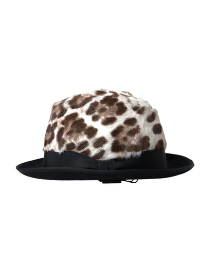 Dolce &amp; Gabbana Mehrfarbiger Leoparden-Fedora-Hut für Damen