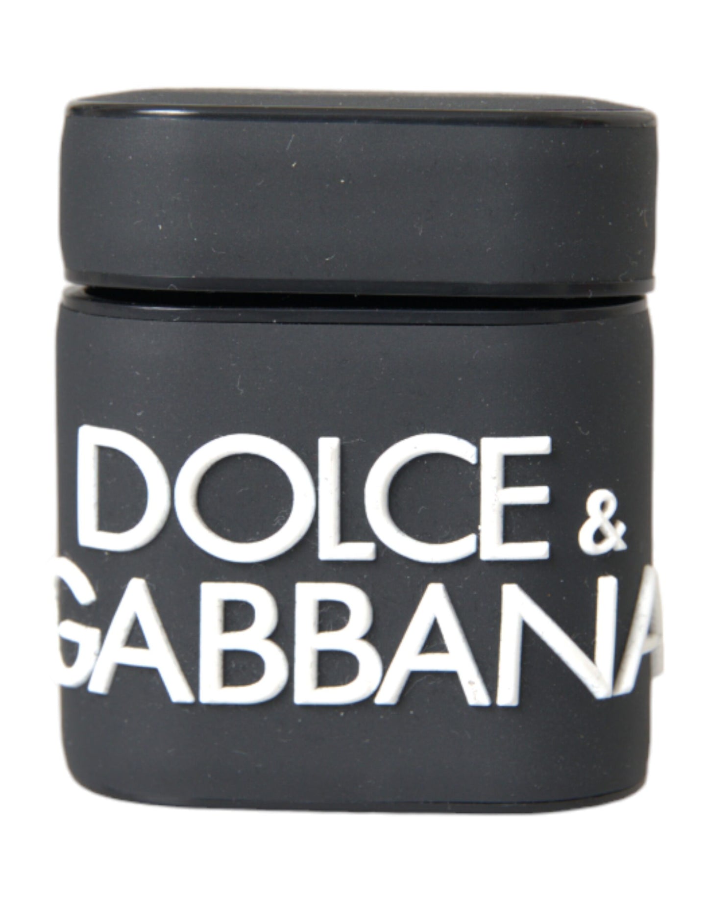 Dolce &amp; Gabbana – Airpods-Hülle aus Silikon mit geprägtem Logo in Schwarz und Weiß