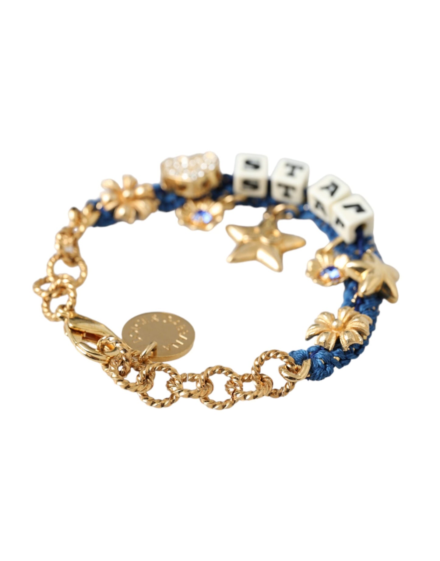 Dolce &amp; Gabbana – Goldfarbenes Messing-Kettenarmband mit Sternmotiv