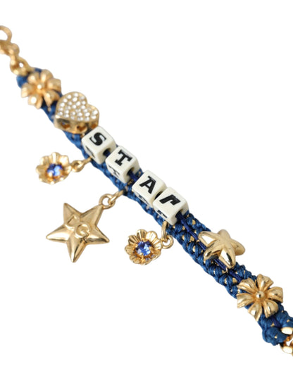 Dolce &amp; Gabbana – Goldfarbenes Messing-Kettenarmband mit Sternmotiv