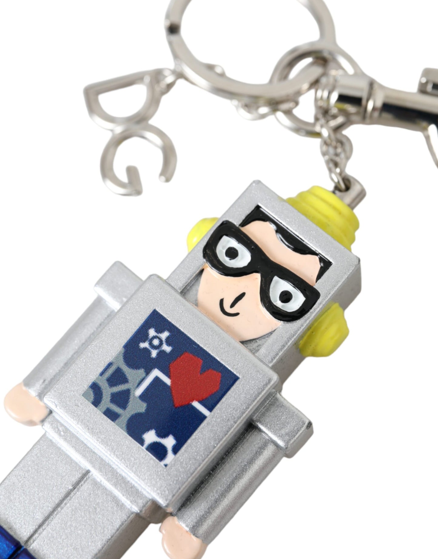 Dolce &amp; Gabbana Schlüsselanhänger mit Astronauten-Weltraum-Logo aus Metall, mehrfarbig