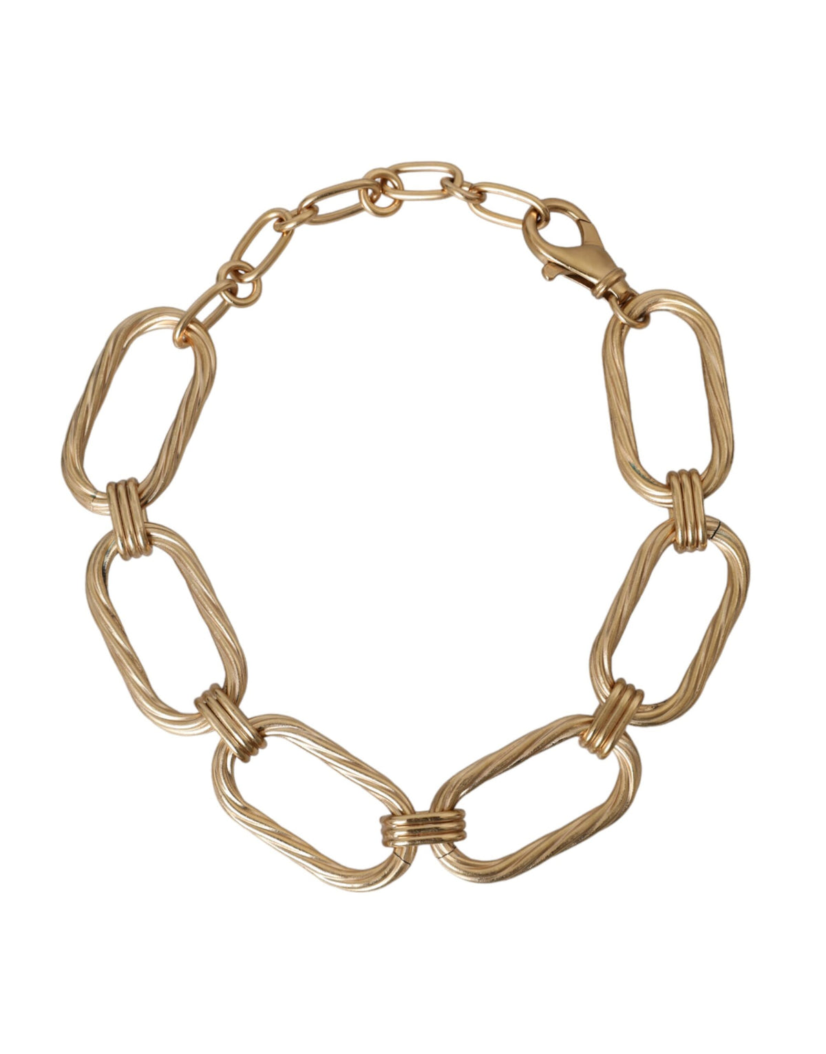 Dolce &amp; Gabbana – Halskette mit großer Gliederkette aus goldfarbenem Messing
